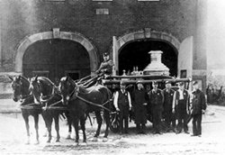 Fire wagon with horses