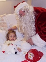 Santa visits the children