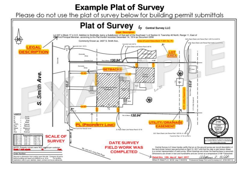 Example Plat of Survey