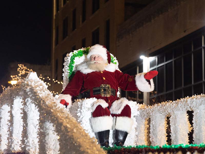 Santa on his float