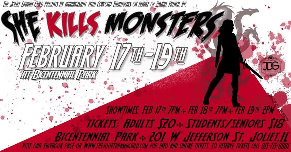 Joliet Drama Guild presents She Kills Monsters with Concord Theatricals on behalf of Samuel French