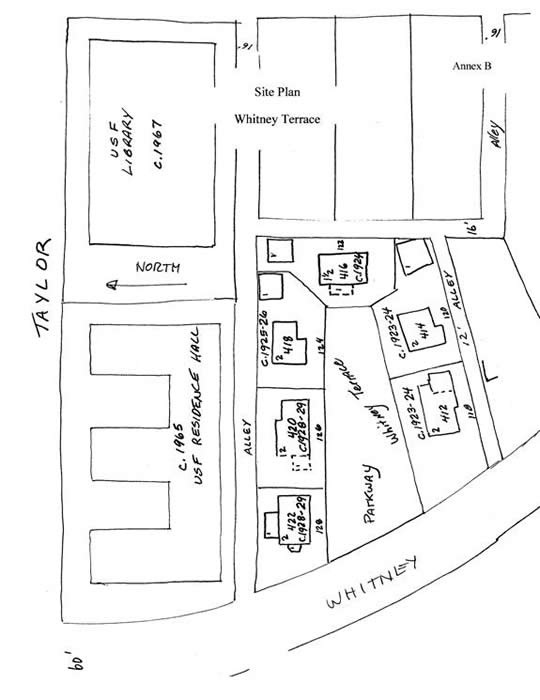 Image of Whitney Terrace Local Historic District Map