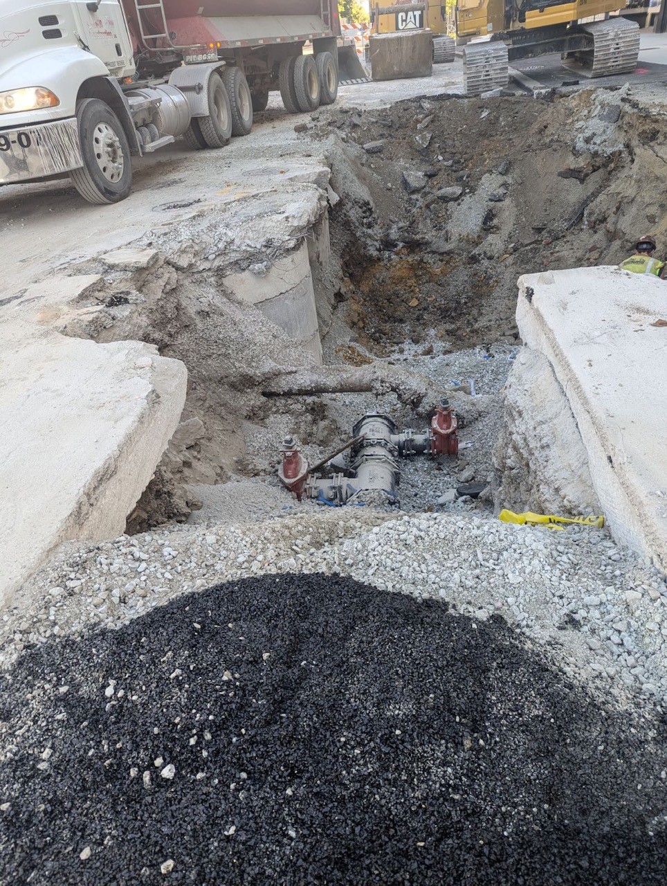 New water valves have been installed north of Clinton Street